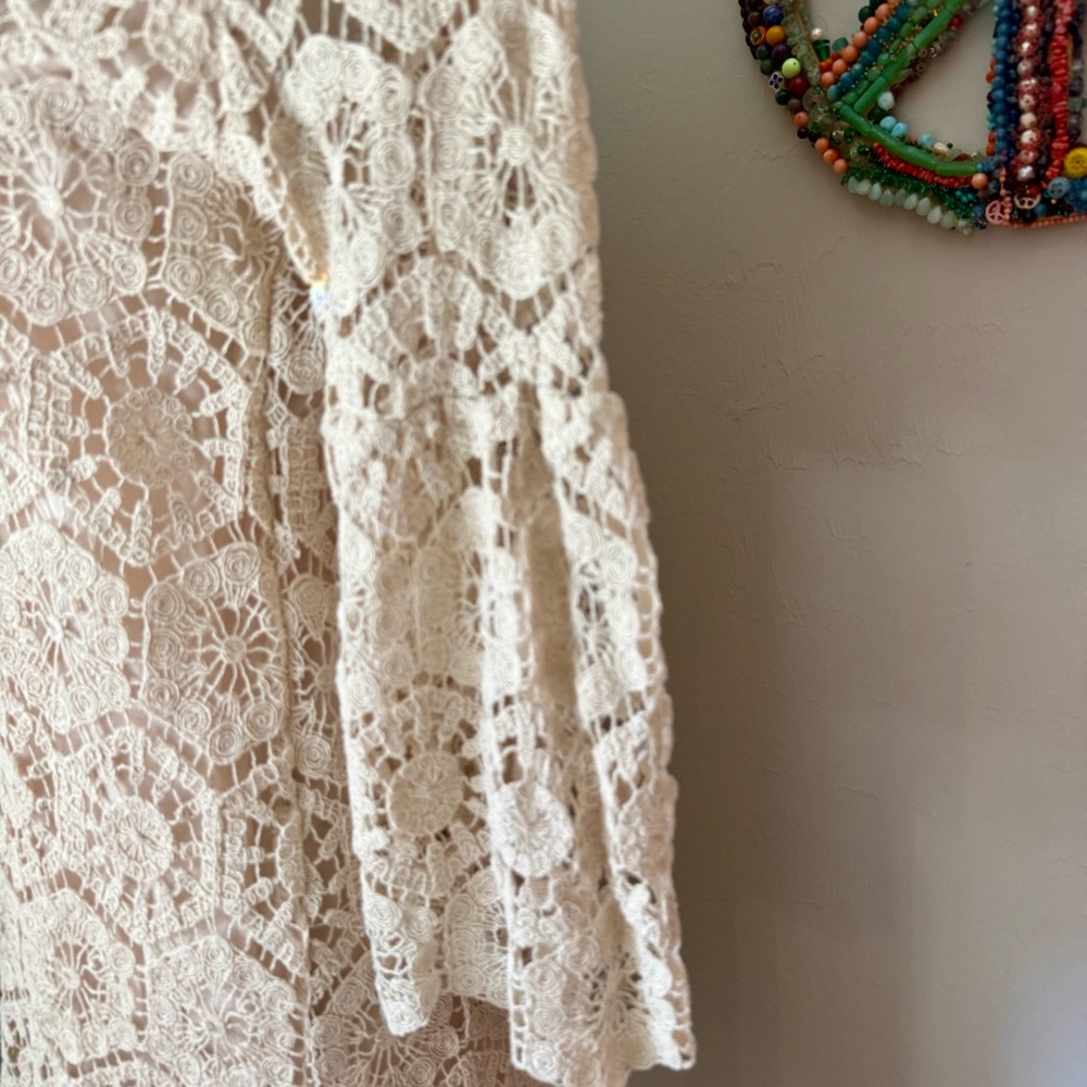 Karen Kane Cream Crochet Lace Dress - Picture 3 of 5